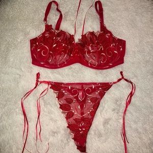 NWT Sexy Red Victoria’s Secret Lingerie Set